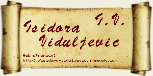Isidora Viduljević vizit kartica